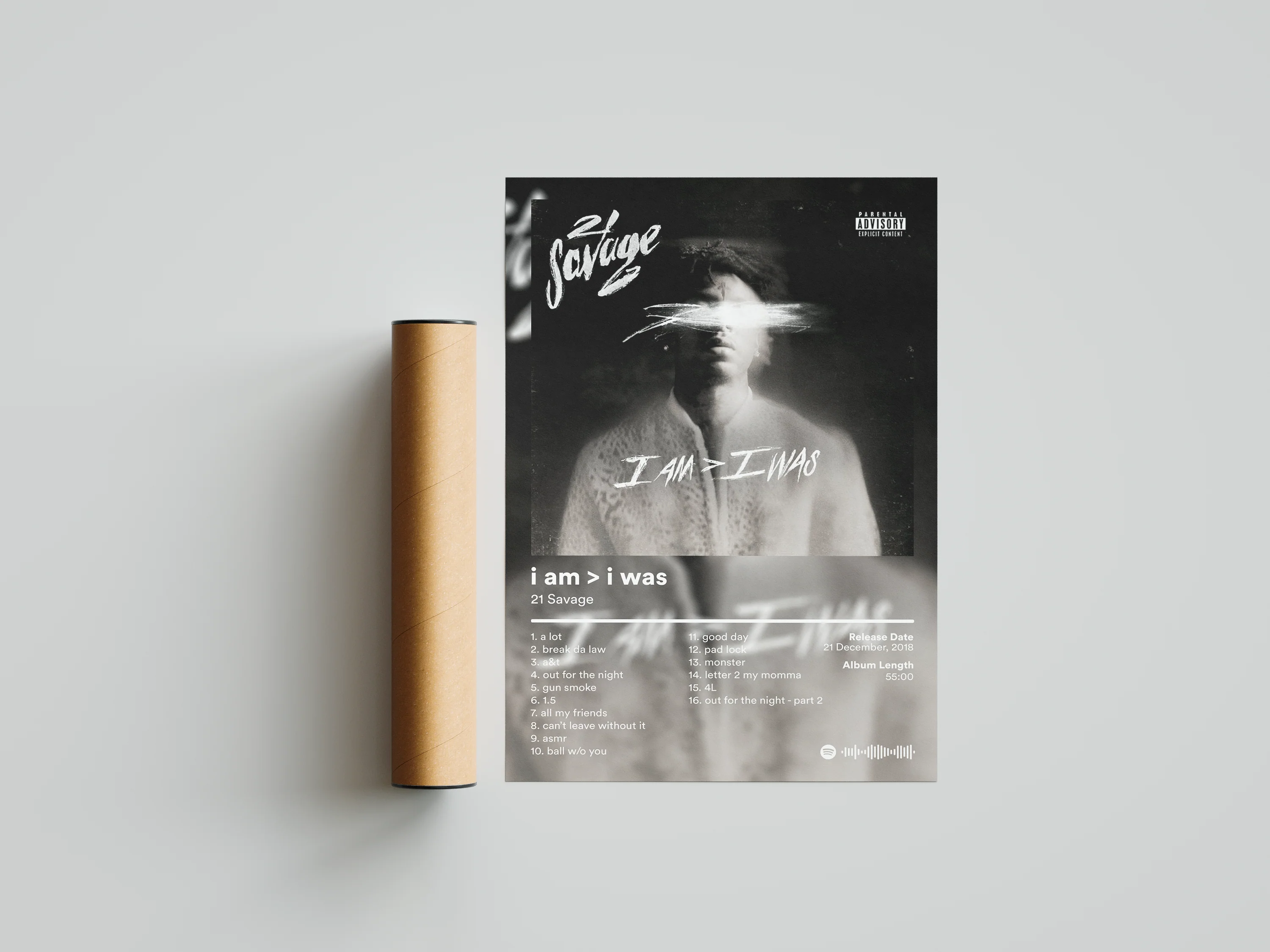21 Savage 'i am > i was' Album Poster - Image 6