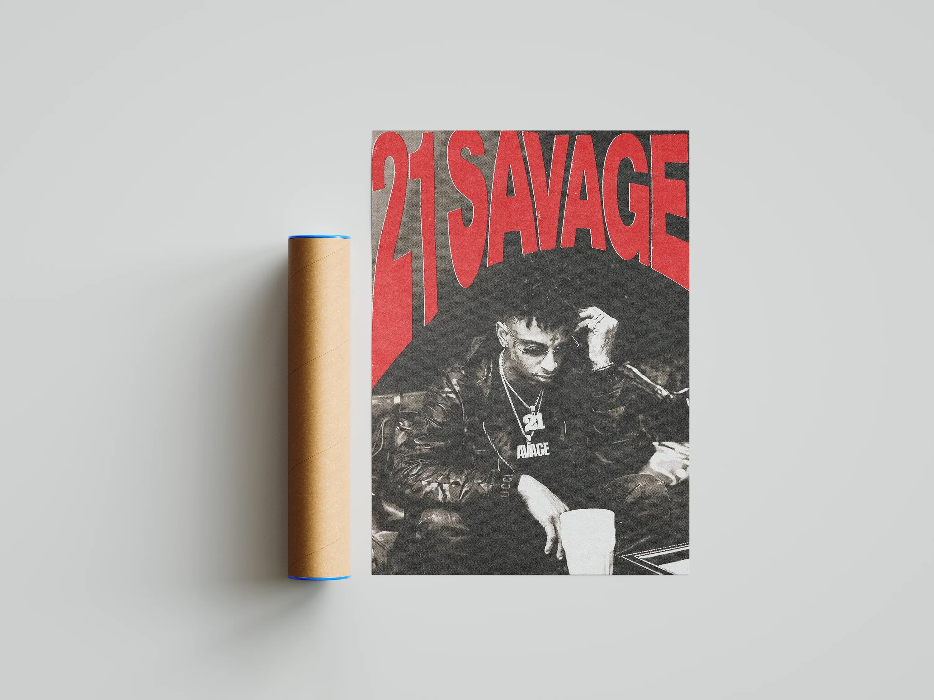 21 Savage Red Writing Poster - Image 6