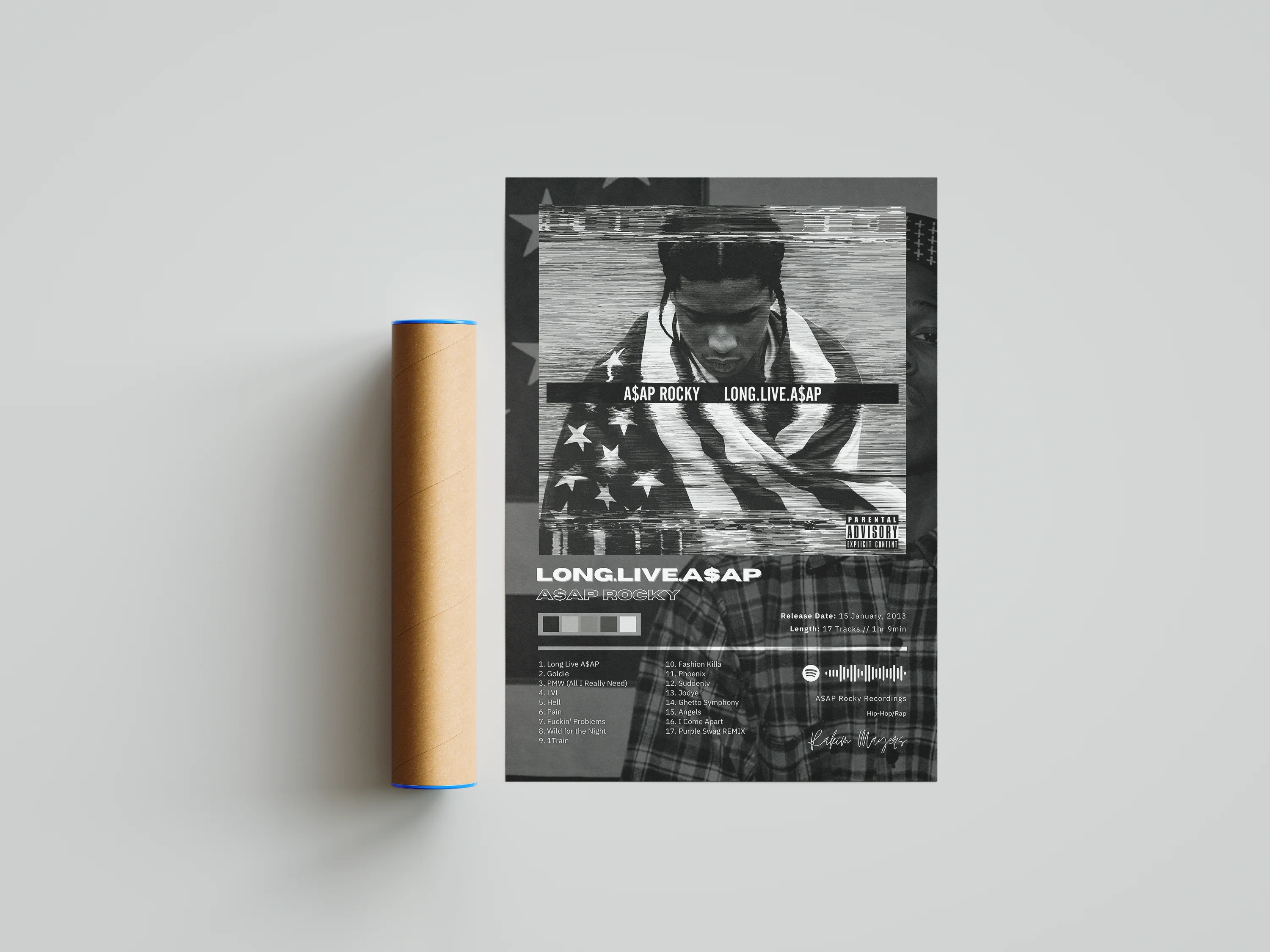 Asap Rocky 'Long Live A$ap' Album Poster - Image 5