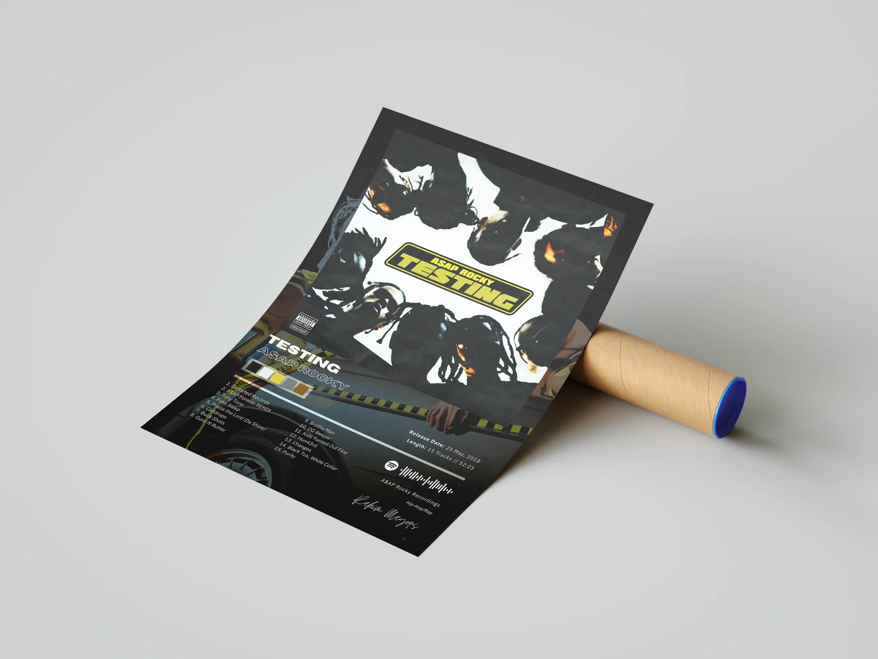Asap Rocky 'Testing' Album Poster - Image 3