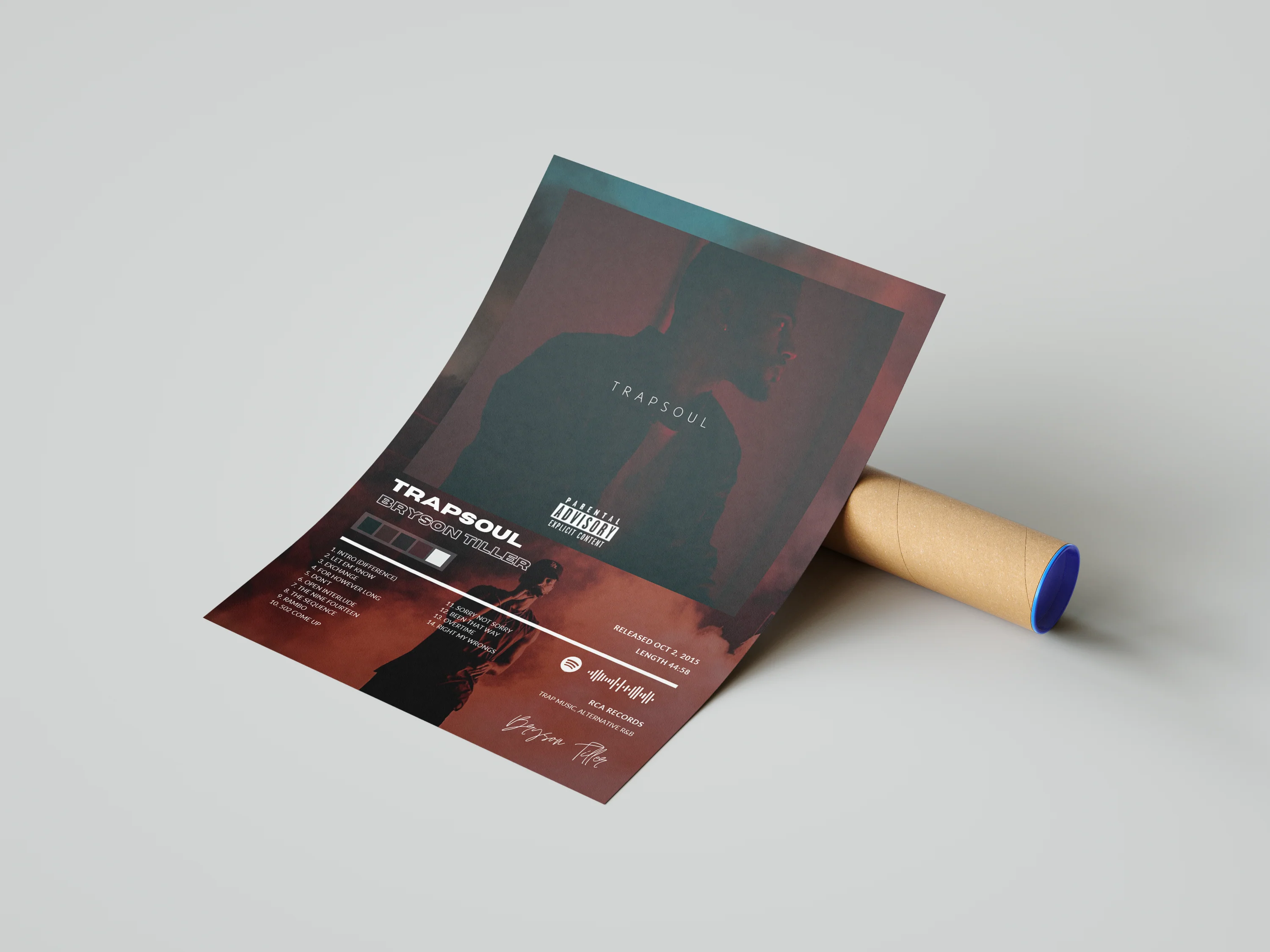 Bryson Tiller 'Trapsoul' Album Poster - Image 3