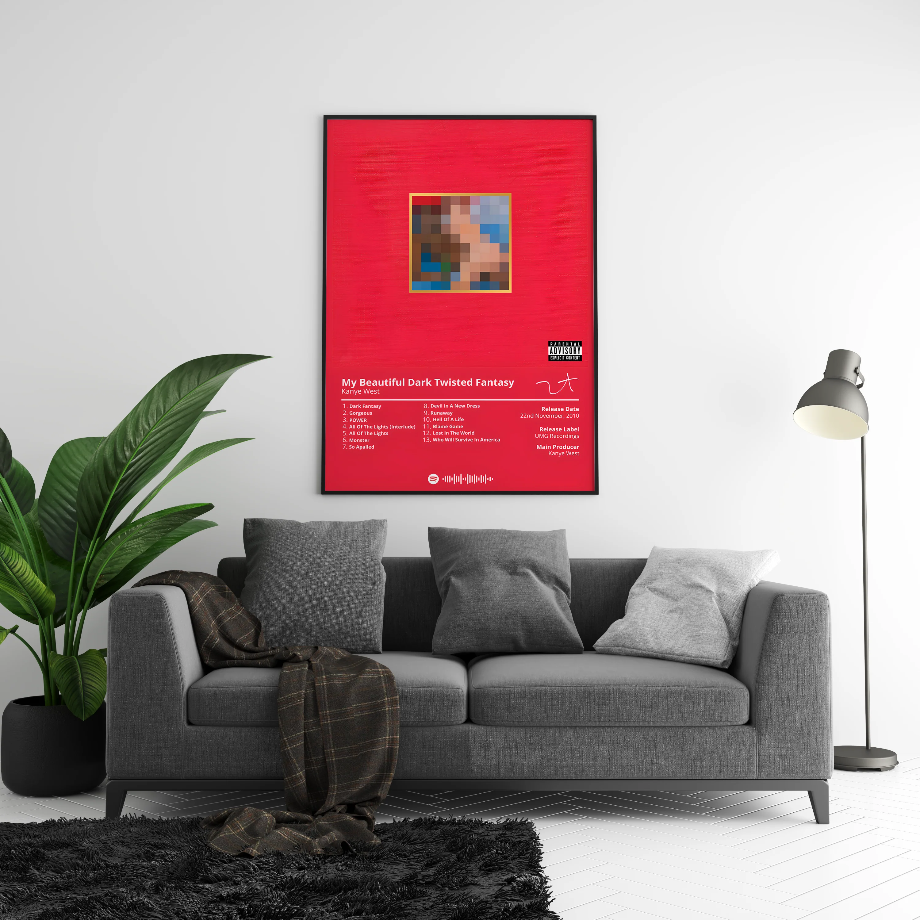 Kanye West 'My Beautiful Dark Twisted Fantasy' Album Poster - Image 4