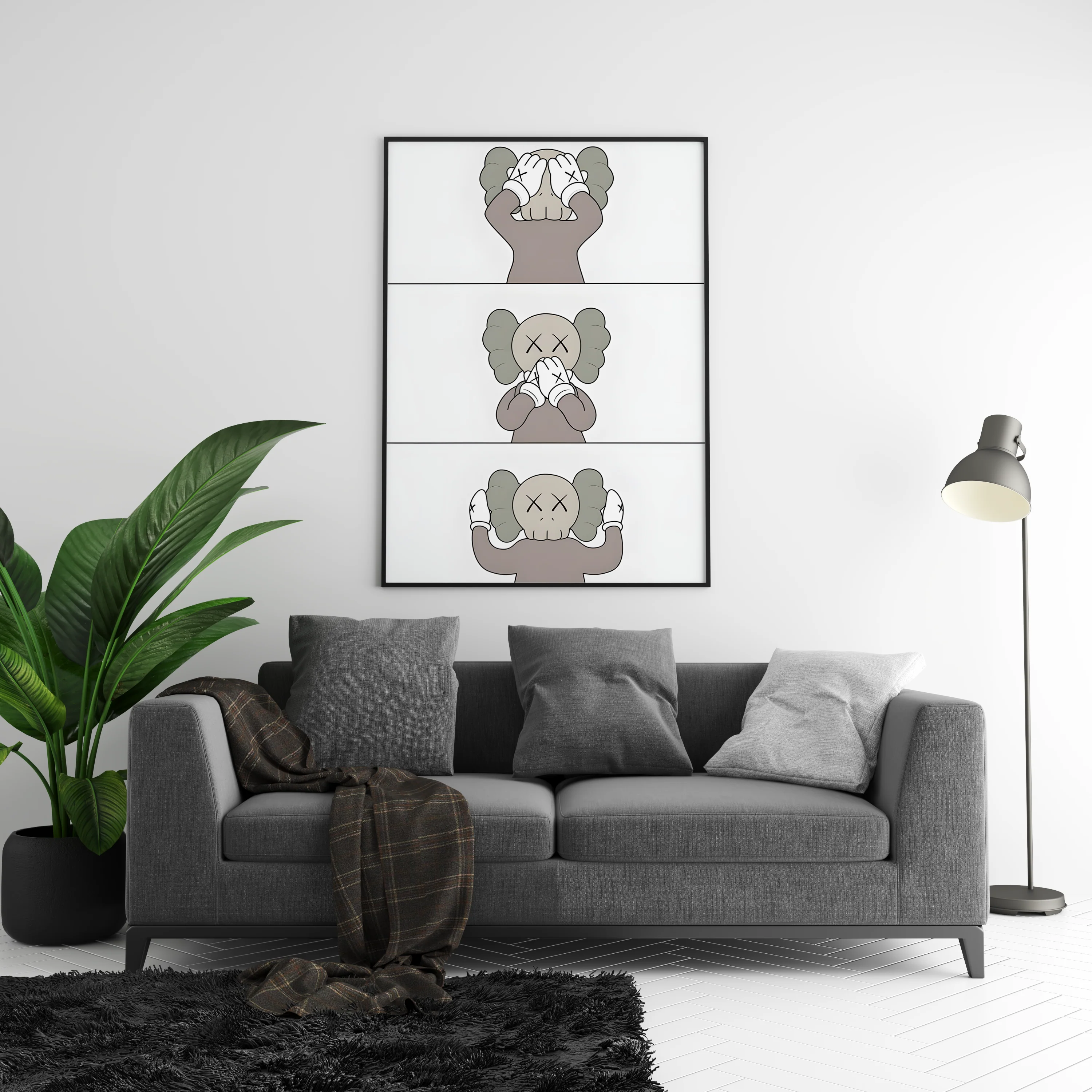 Kaws - See Speak Hear No Evil Poster - Image 4