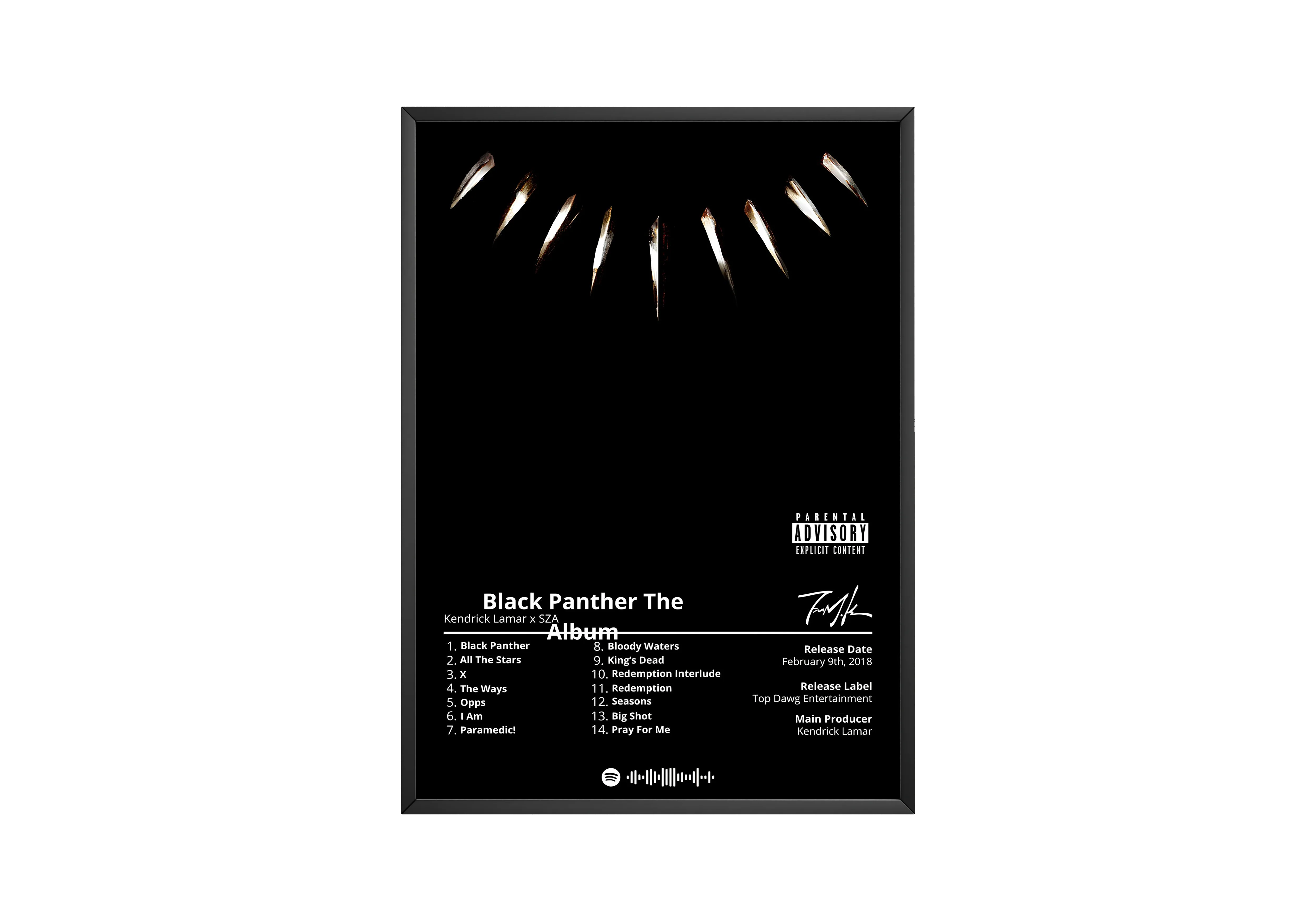 Kendrick Lamar 'Black Panther' Album Poster
