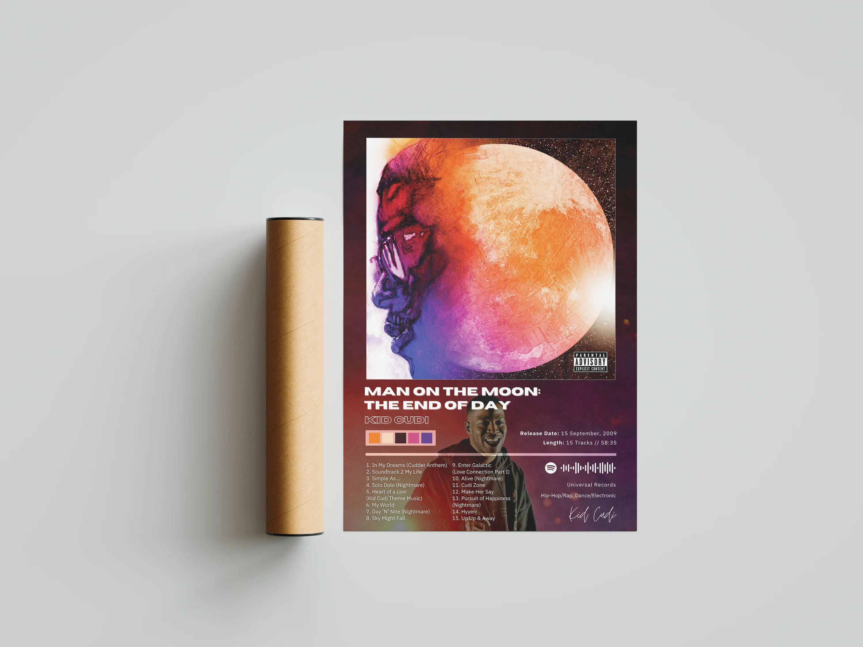 Kid Cudi 'Man On The Moon: The End Of Day' Album Poster - Image 6