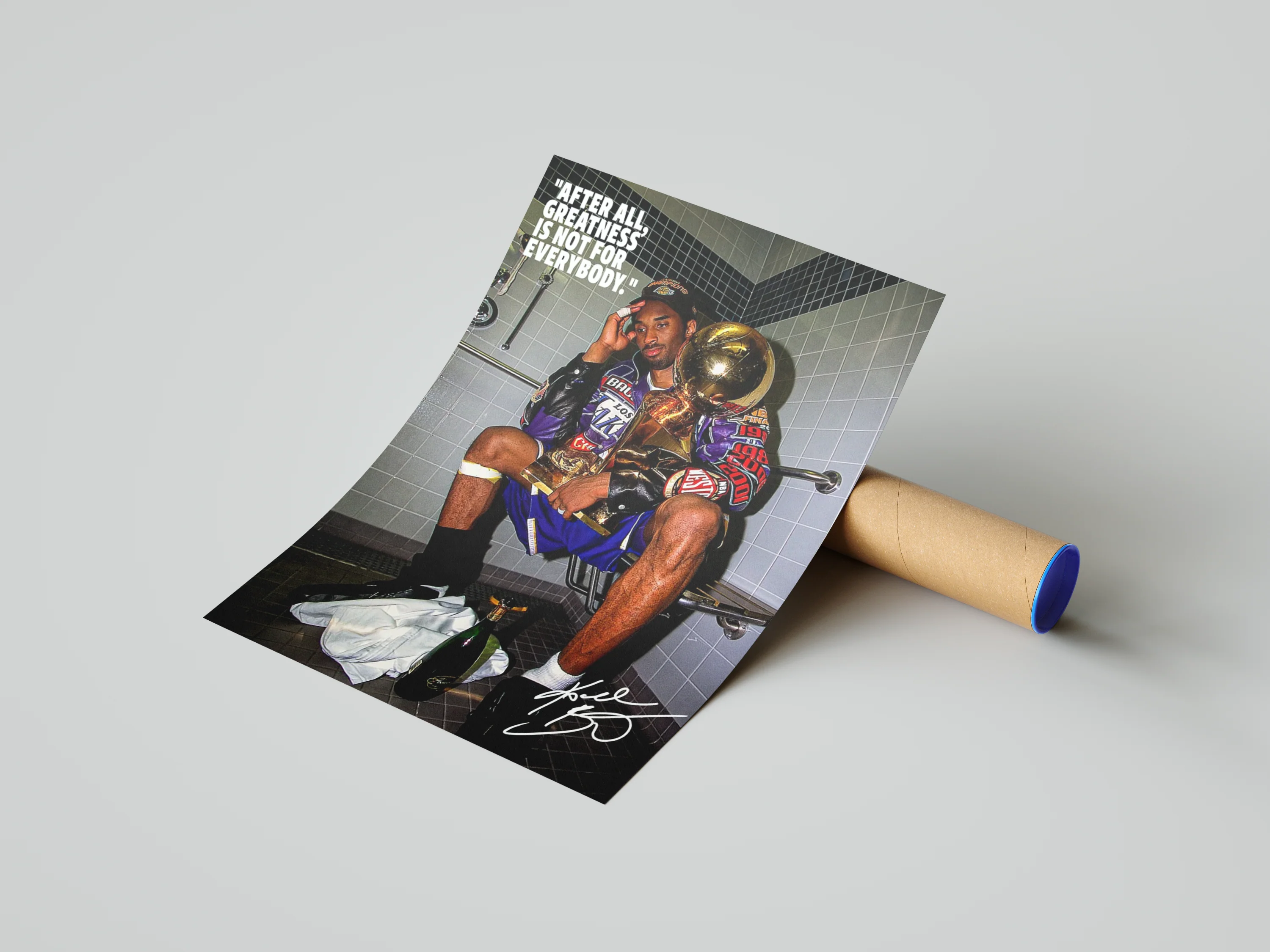 Kobe Bryant Vintage Trophy Poster - Image 3