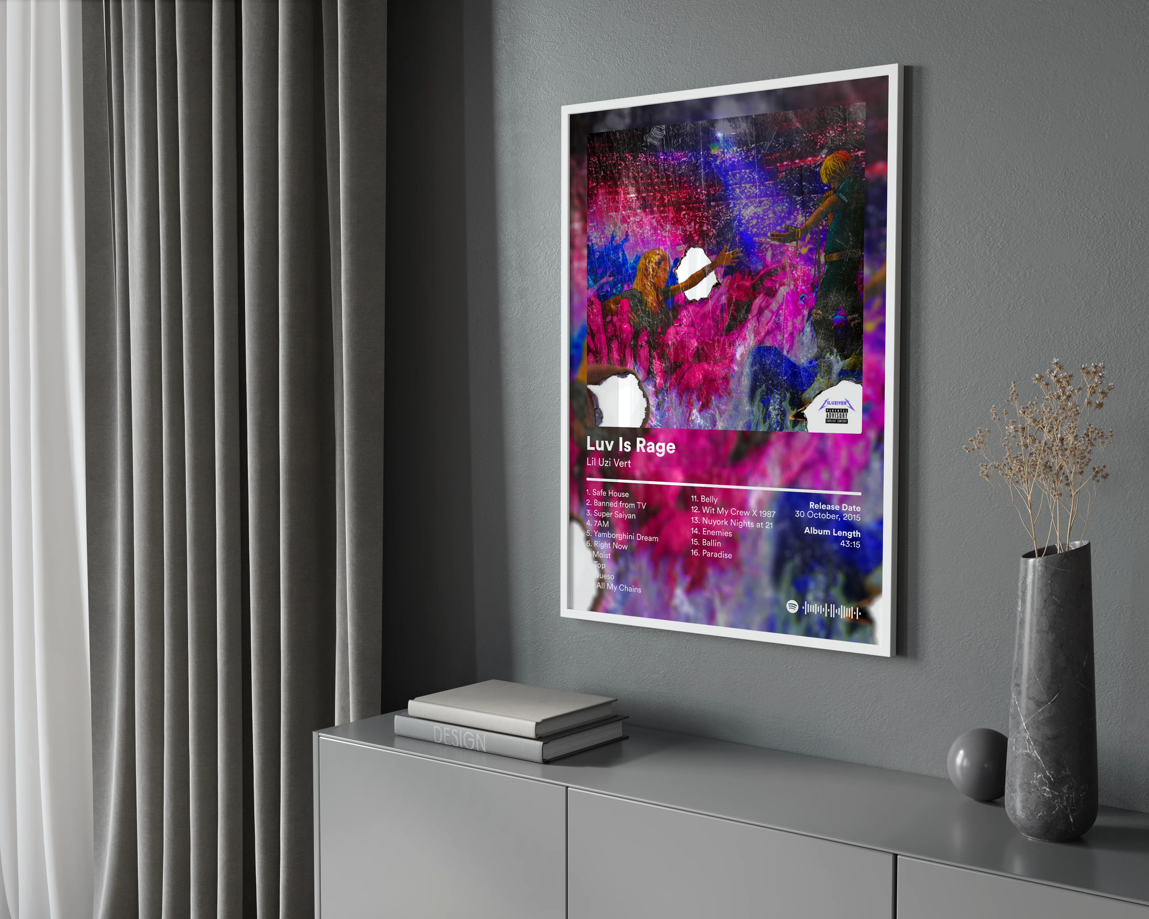 Lil Uzi Vert 'Luv Is Rage' Album Poster - Image 2