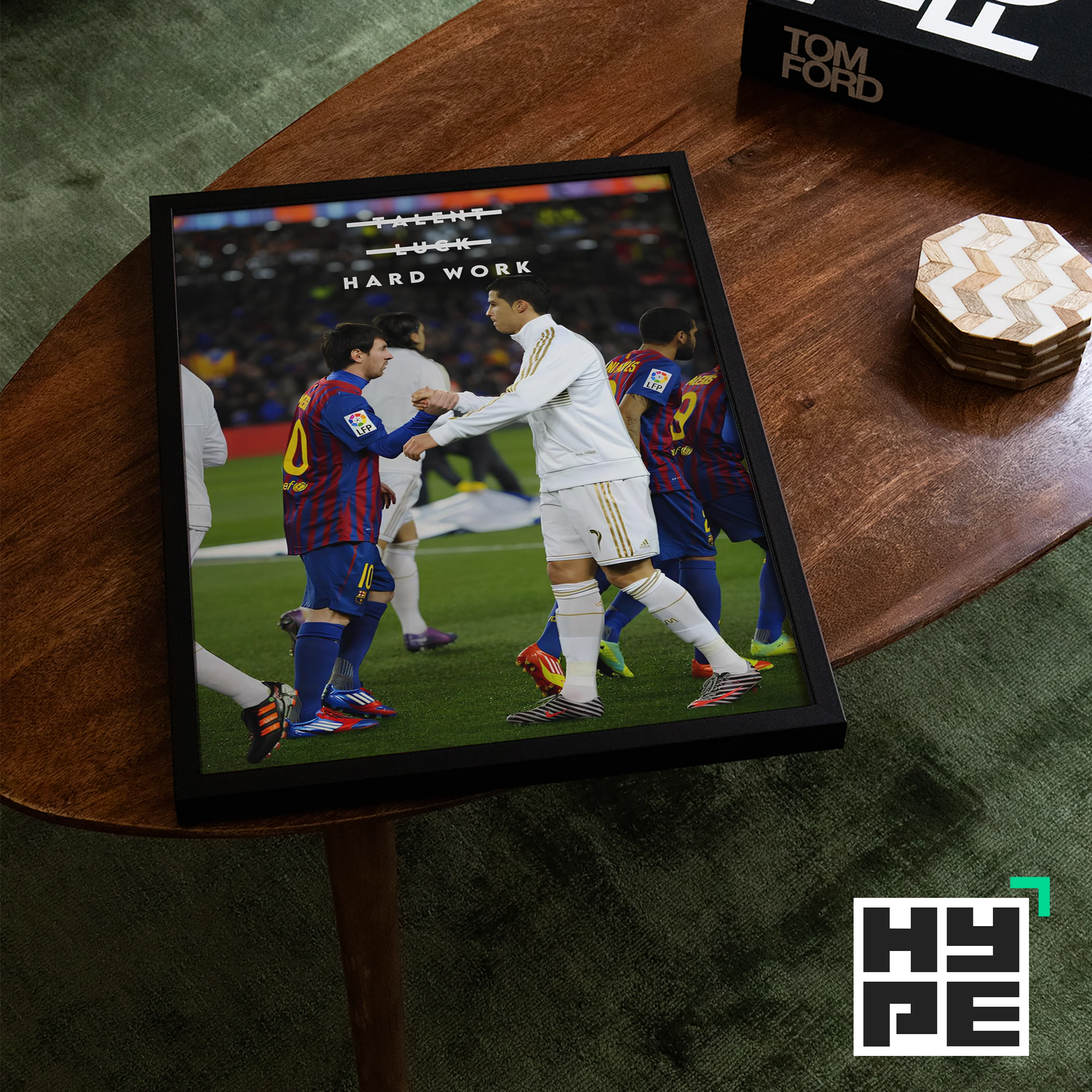 Messi & Ronaldo 'Hard Work' Poster - Image 4