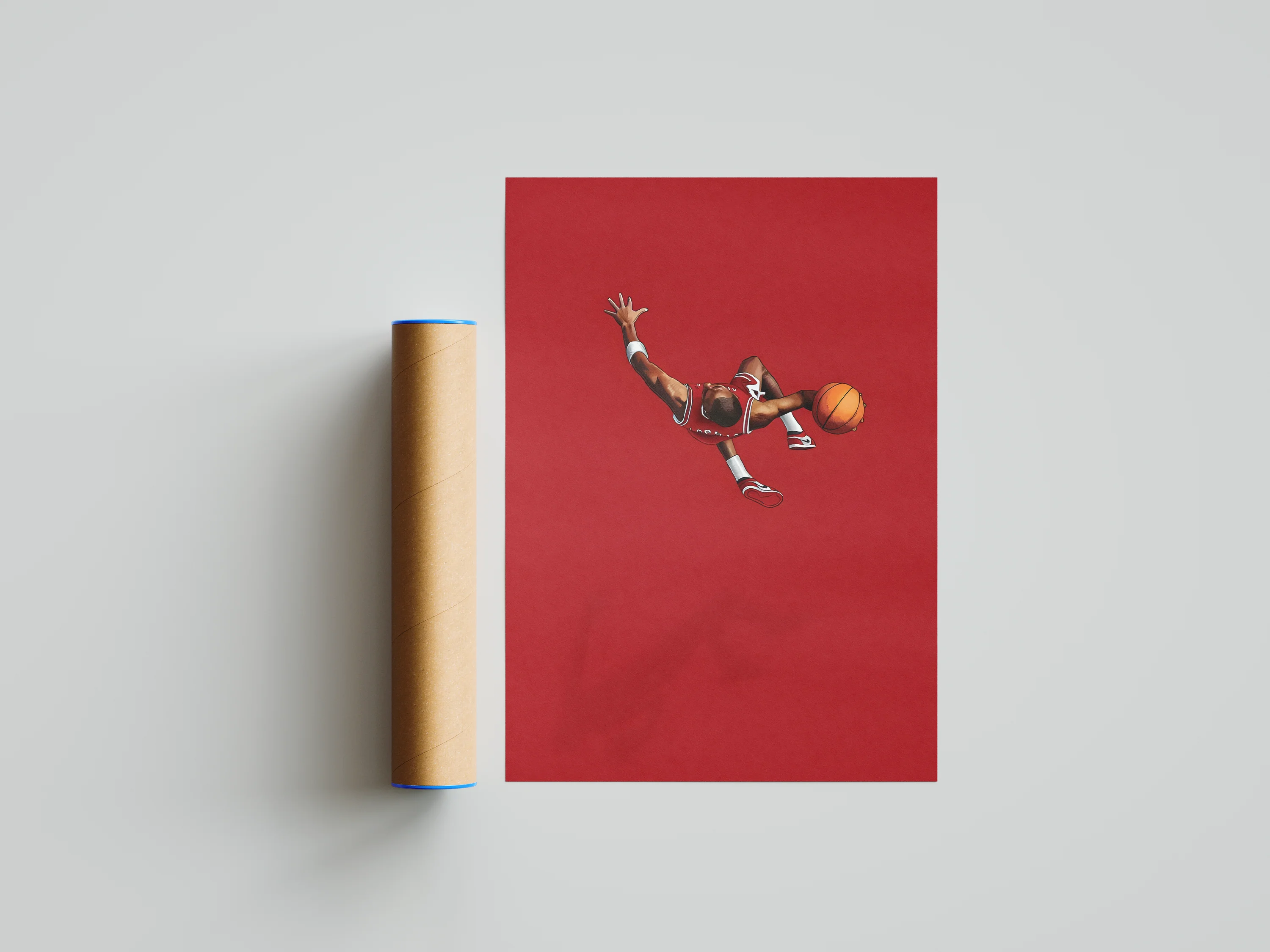 Michael Jordan Red Minimalist Poster - Image 6