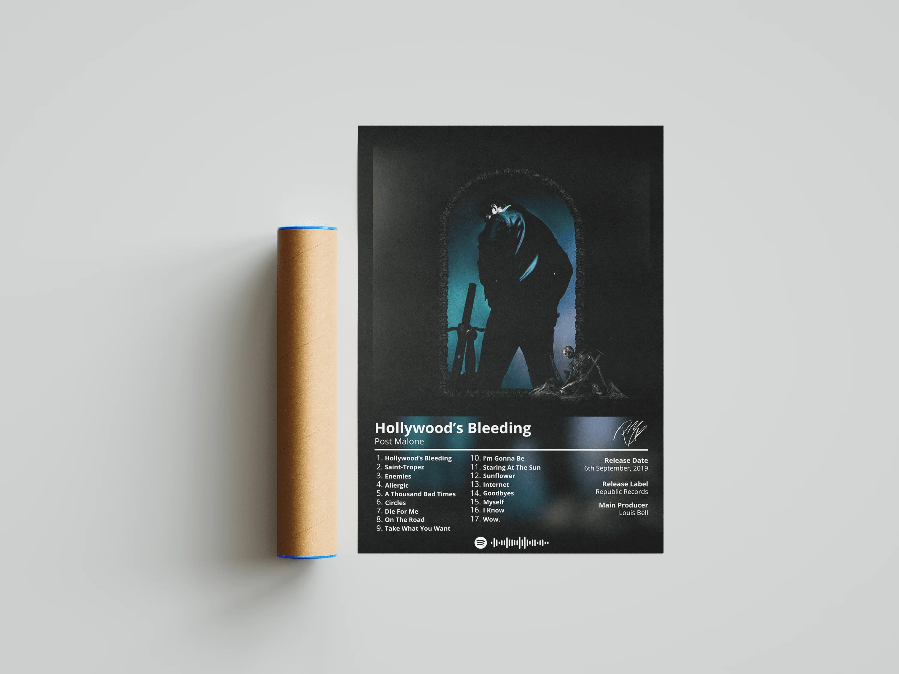 Post Malone 'Hollywood's Bleeding' Album Poster - Image 5