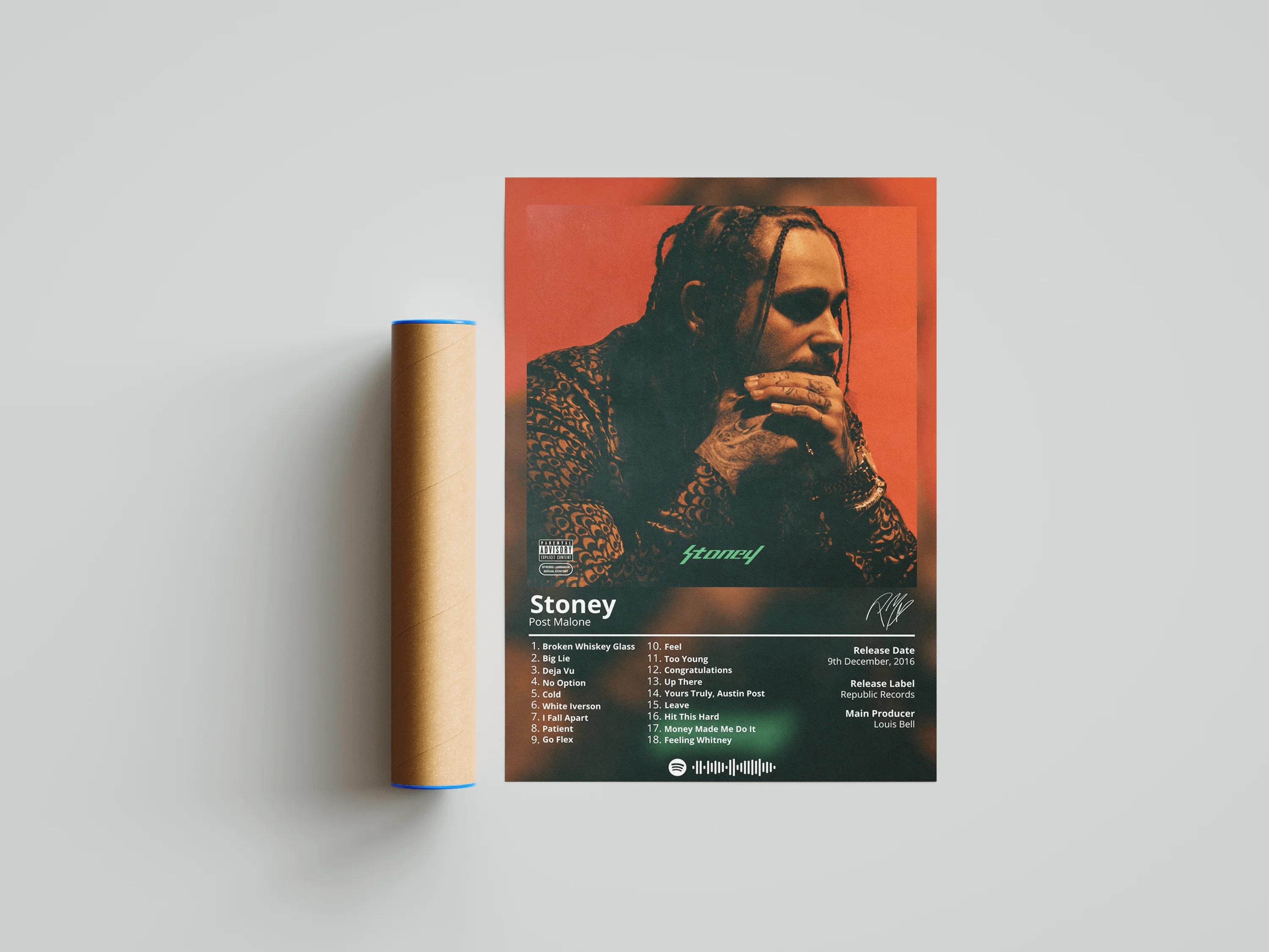 Post Malone 'Stoney' Album Poster - Image 5