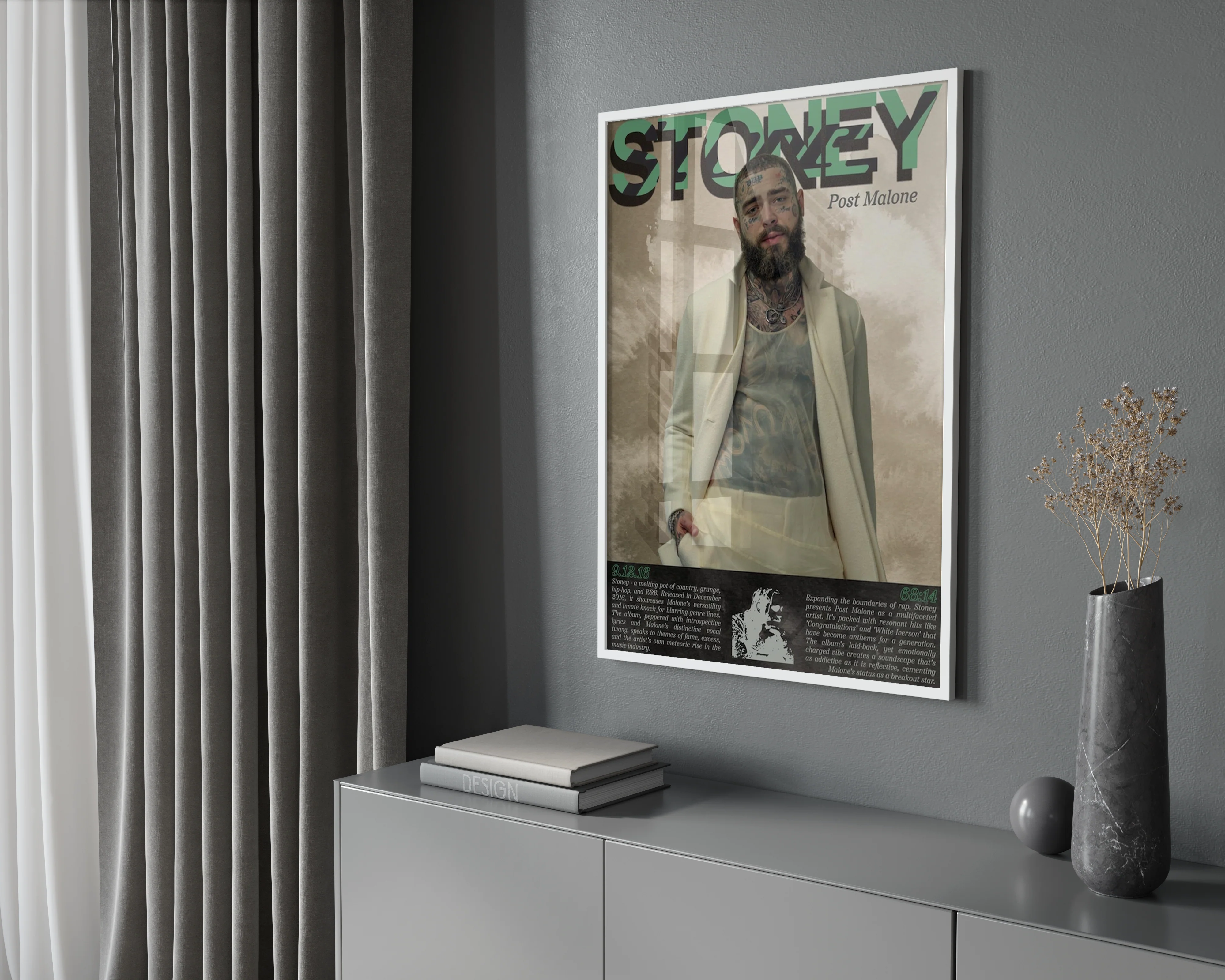 Post Malone 'Stoney' Written Poster - Image 2