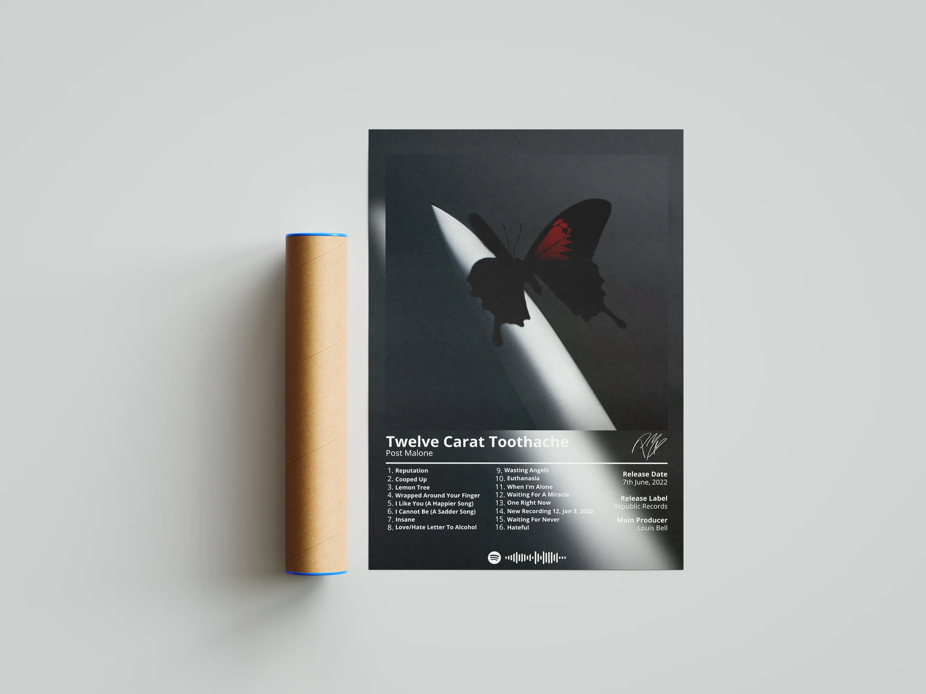 Post Malone 'Twelve Carat Toothache' Album Poster - Image 5